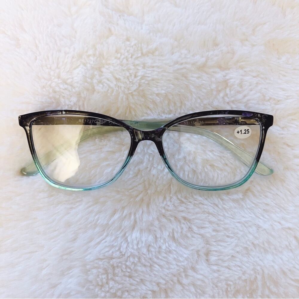 Emma Light Blue & Black Two Tone Reader Glasses - Picture 10 of 10